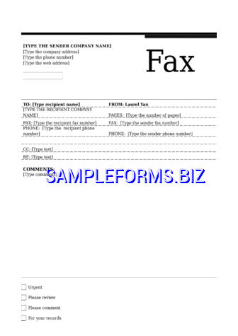 Fax Cover Sheet (Urban Theme) docx pdf free