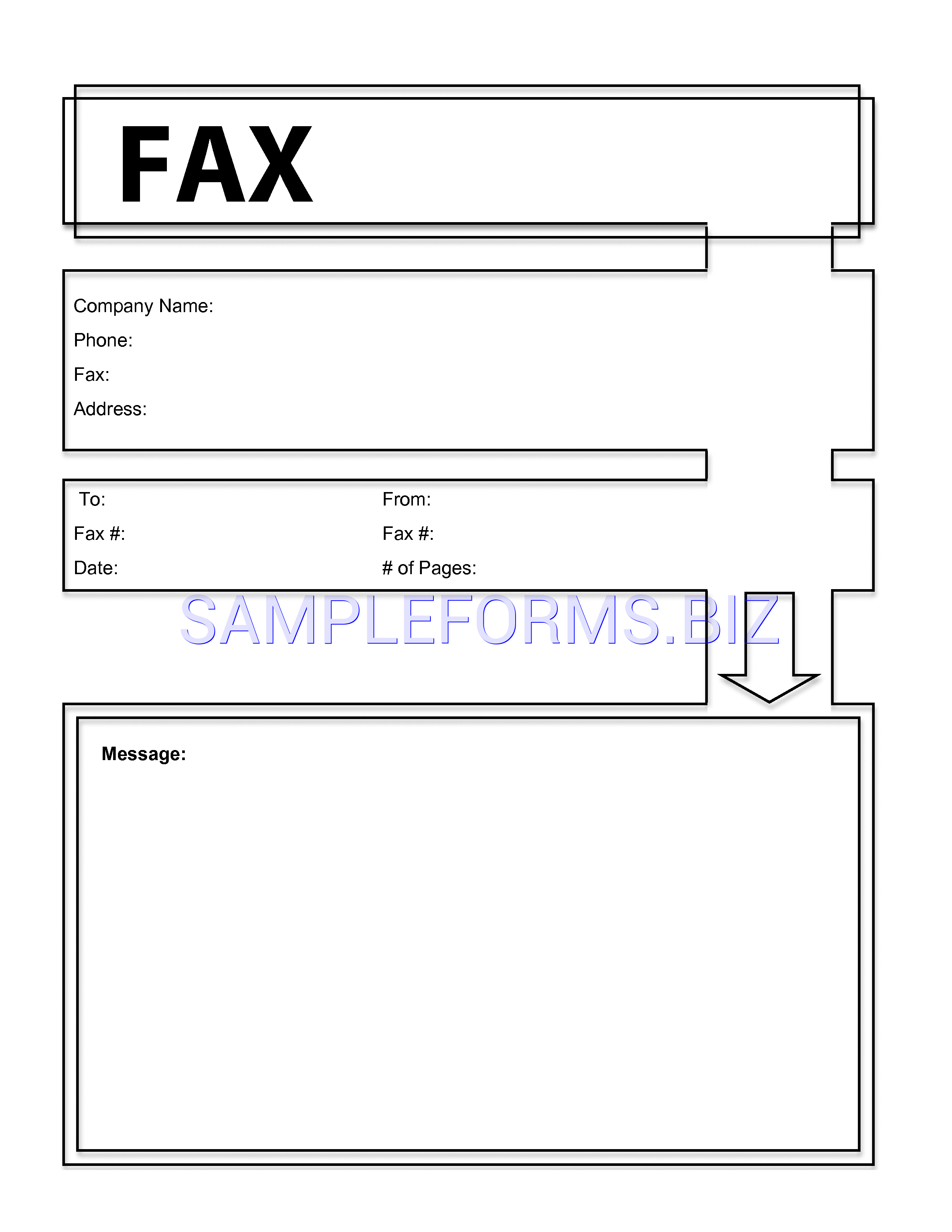 Preview free downloadable Modern Fax Cover Sheet 1 in PDF (page 1)