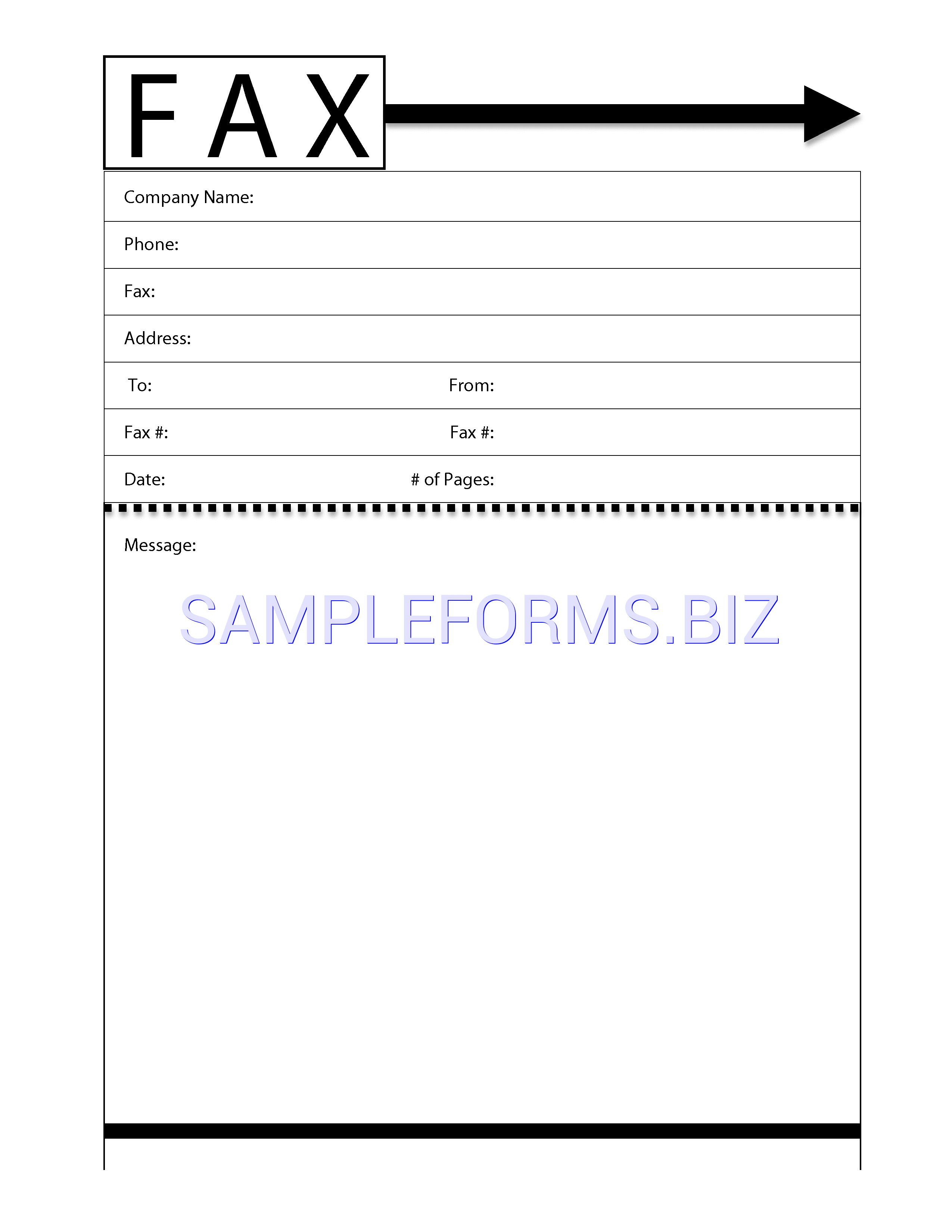 Preview free downloadable Modern Fax Cover Sheet 2 in PDF (page 1)